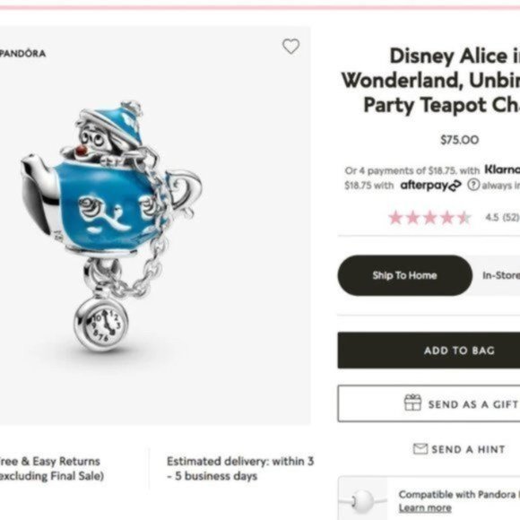 SALE!!! Alice Unbirthday Party Teapot Charm - Picture 5 of 5